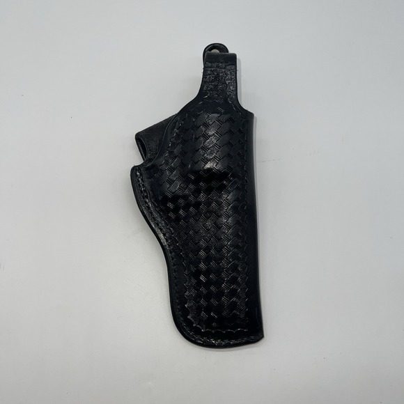 Other - TRIPLE K Black Leather Holster 196-2 Carrylite Basketweave 4" Duty Revolver